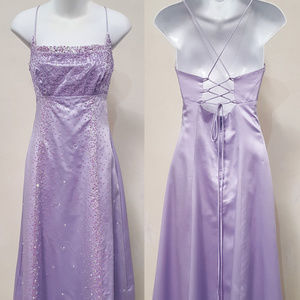 Hand Embellished Lavender Gown by an Artisan